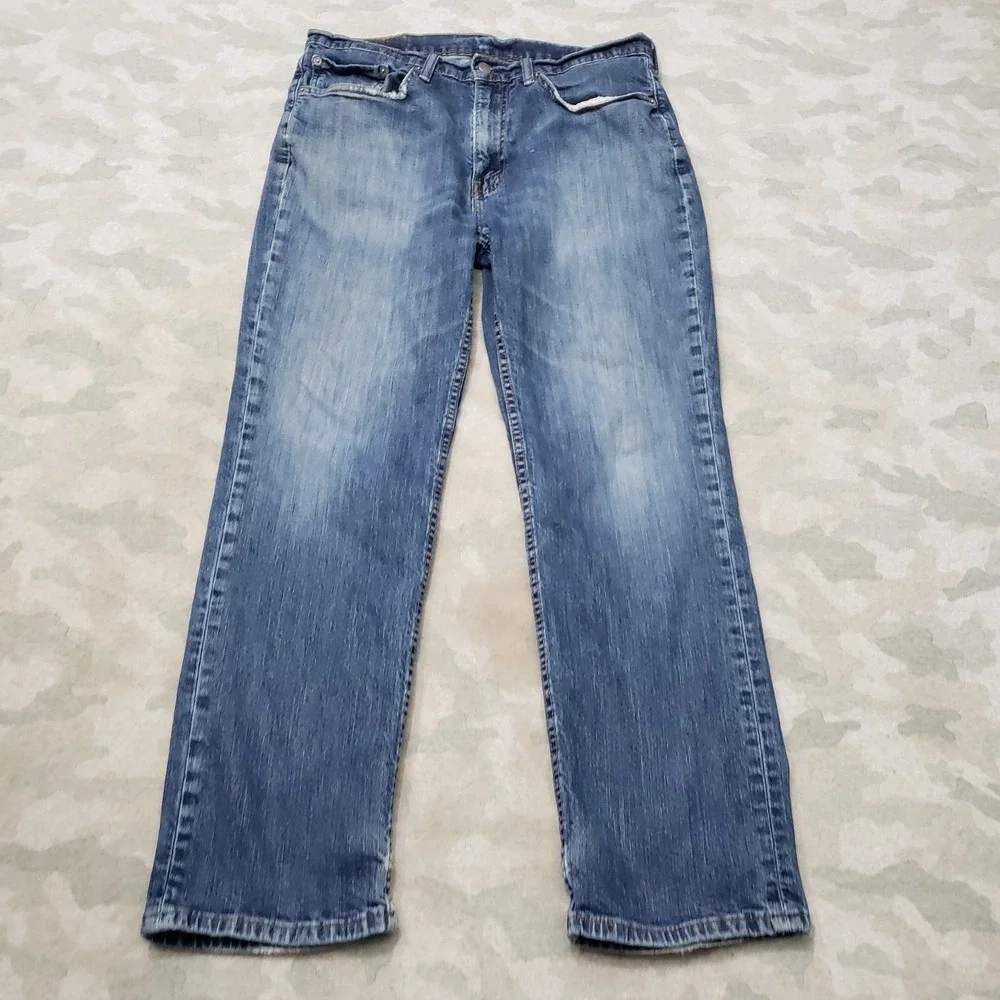 Levi's 514 Jeans Mens 34x30 Blue Straight Leg Denim Medium Wash Workwear Outdoor